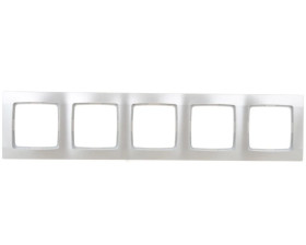 KARO Ramka pięciokrotna srebrny perłowy R-5S/43