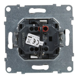 SUNO Łącznik jednobiegunowy aluminium 10AX 250V zaciski automatyczne podświetlany 721311