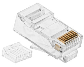 Wtyk RJ45 kat.5e - z prowadnicą