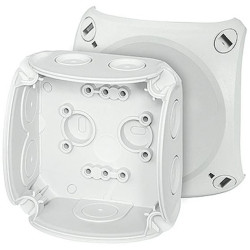 Puszka instalacyjna DK 0200 GZ natynkowa bez zacisków z linką łączącą pokrywę z podstawą 93x93x62mm hermetyczna IP66 szara HENSE