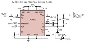 40V, 2A Synchronous Buck-Boost DC/DC Converter