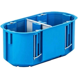 Puszka instalacyjna podtynkowa podwójna do nidy 2x fi:60mm (68x63mm) IP30 z wkrętami, głęboka, zespolona SIMET