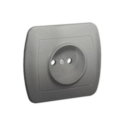 Simon Akord Gniazdo pojedyncze b/u z przesłonami aluminiowy AG1ZE/26