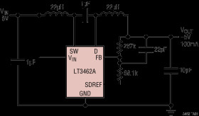 Inverting 1.2MHz/2.7MHz DC/DC Converters with Integrated Schottky