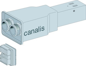 Canalis, kaseta zasilająca dla KBB, 40A, lewa, biała, metalowa KBB40ABG44W