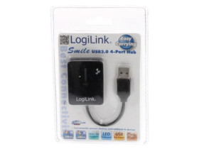 UA0139 Hub USB, USB A gniazdo x4, USB A wtyk, USB 2.0, PnP, czarny
