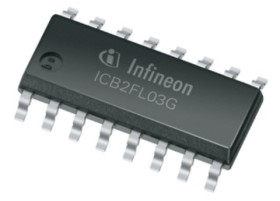 Obwód sterownika LED ICB2FL03GXUMA2, DSO-16, 16-Pin, 3 mA, 18 V, Infineon, ICB2FL0