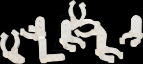 HQRL99003 Mounting clips for rope lights, transparent, 20 pieces
