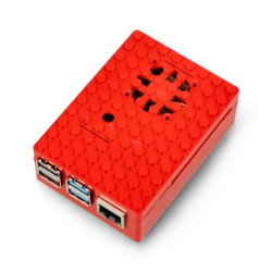 Obudowa Pi-Blox do Raspberry Pi 4B - czerwona - Multicomp Pro MP001210