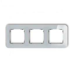 ICON Ramka uniwersalna potrójna zaokrąglona - efekt szkła (ramka: szara spód: czarny) 15-12-IRSZ-3