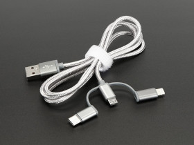 USB 3-in-1 Sync and Charge Cable - Micro B / Type-C / Lightning [Discontinued]