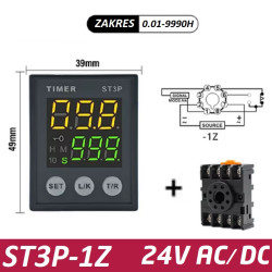 Przekaźnik czasowy ST3p-1Z (seria LED) / 24V AC/DC