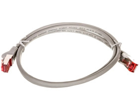 Kabel krosowy patchcord S/FTP (PiMF) kat.6 LSZH szary 1m 50886