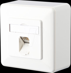 130C370002-I CAT.6A module 1 port AP pure white