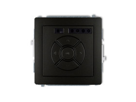 DECO Wyłącznik roletowy (przycisk strefowy) czarny mat 12DSR-5 KARLIK