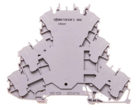 Złączka 3-piętrowa 2,5mm2 ekran/L/L szara TOPJOBS 2002-3228 /50szt./