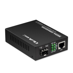 Dwukierunkowy Media Konwerter QOLTEC, SWITCH Ethernet 1x RJ45 1x SFP 1000Mb/s 5V