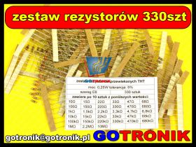 Zestaw rezystorów przewlekanych 0,25W x 330 szt. szereg E6