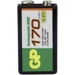 GP GPIND17R9HC1 Rechargeable NiMH Battery 9.6V 170mAh 1pc