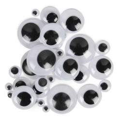 Assorted Googly Eyes! 100pcs (Self Adhesive)