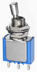 Przełącznik Wł.-wł. średnica wycięcia 6.5mm SPDT APEM Montaż panelowy długość przełącznika 6.3mm