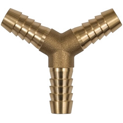 Y hose connection nozzle, 10 bar, brass, for hose, 134510