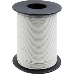 Donau 119-15 Wire 0.14mm&#xB2; White 100m Plastic Insulated Coil