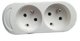 Gniazdo przedłużacza 230V podwójne z uziemieniem GN270 2GN