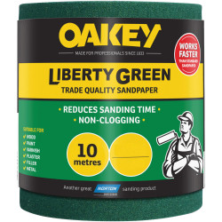 Oakey 66261116753 Liberty Green Sanding Roll 115mm x 10m Extra Coarse 40G