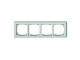 DECO Ramka 4 poczwórna uniwersalna z tworzywa DECO Pastel Matt miętowy 46DR-4 KARLIK