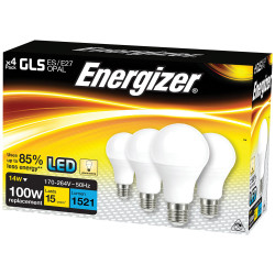 Energizer&#xAE; S14424 LED ES (E27) Opal GLS Non-Dim Bulb Warm White 1521lm 13.2W Pk4