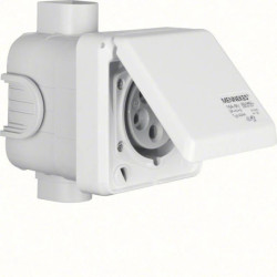 System połączeniowy Gniazdo CEE p/t 16 A z pokrywą 5-biegunowe biały 568001