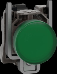 XB4BVM3 Indicator light, Harmony XB4, metal, 22 mm, green, 230 - 240 V A