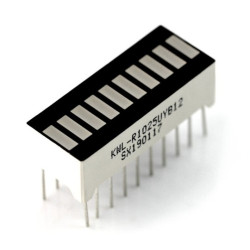 Wyświetlacz LED linijka - 10-segmentowy - limonkowy