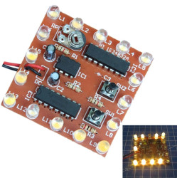 16 Channel Water Flowing Lights with NE555 , 74HC595 Chips - DIY Kit