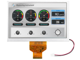 Kolorowy wyświetlacz LCD 7cal 800 x 480pikseli RGB I/F Nie Midas
