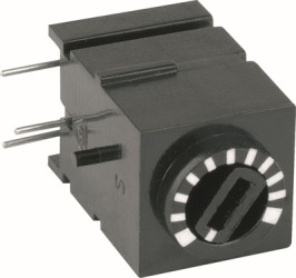 Cermet trimmer potentiometer, 10 kΩ, 0.5 W, THT, lateral, 1831.2101