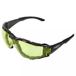 Okulary ochronne z wkładką piankową, żółte, FT - Neo Tools 97-521