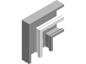 Kolanko KPKSd215H100 poziome dwutorowe grubość blachy 1,0mm 910421 BAKS
