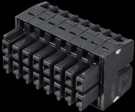 713-1108 WAGO MINI HD, female multi-point connector, 2x8-pin, RM 3.5