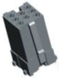 Socket, unequipped, 8 pole, straight, 3 rows, blue, 493487-1