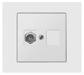 Vestra Gniazdo antenowe TV pojedyncze typ ff bez ramki podtynkowe IP20 biały 3886-10