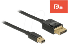 84927 Mini DisplayPort > DisplayPort cable 8K 60 Hz 1 m