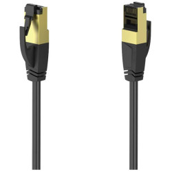 Hama 00200694 RJ45 Network cable patch CAT 8 5 m Black gold plated connectors