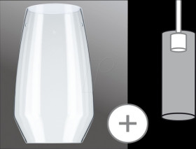 95351 URail shade Vento 2Easy, 170 mm, clear