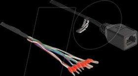 88005 Cat.5e cable, RJ45 female / female, 0.5 m