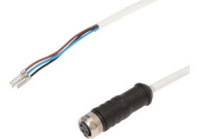 Złącze kablowe gniazdo proste M8 3-pinowe druga końcówka niezarobiona 10m PUR VKA0H075