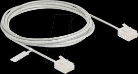 80759 RJ45 Network Cable Cat.6 UTP Ultra Slim 2 m grey with short plug