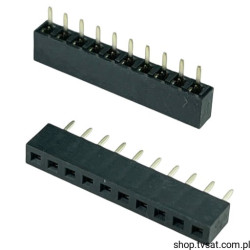 62001011821 Socket Header 10 Pin P. 1.27 mm THT WURTH