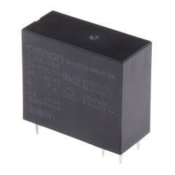 Przekaźnik mocy 12V dc DPST Omron, montaż PCB 180Ω Otwór przezierny